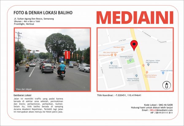 Sewa Baliho Jl. Sultan Agung Don Bosco Semarang Jawa Tengah - Gambar 2
