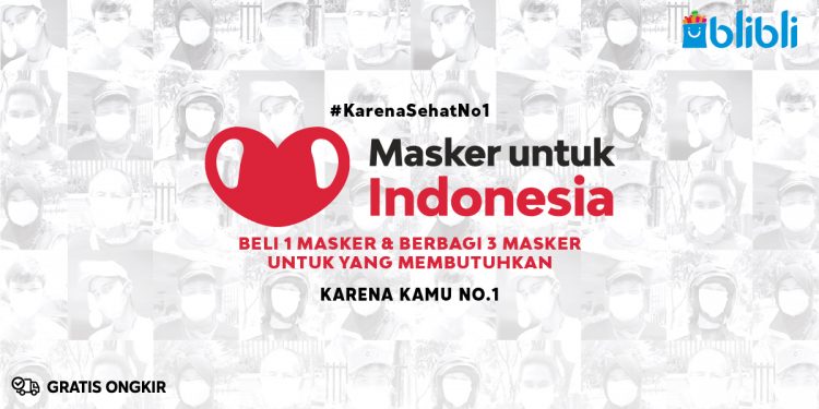 Blibli bekerja sama dengan ‘Masker Untuk Indonesia’ berikan masker kain bagi yang membutuhkan