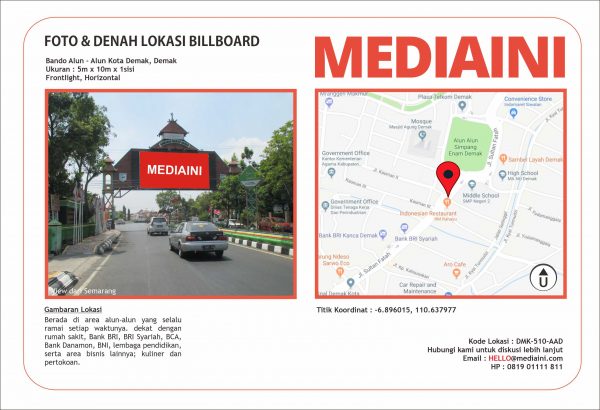 Sewa Billboard Alun-alun Demak View Semarang Jawa Tengah