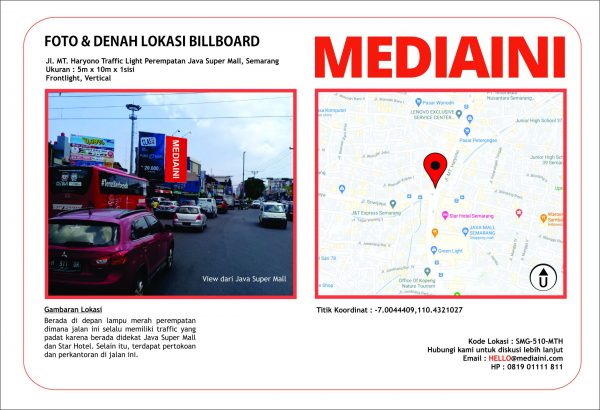 Sewa Billboard Jl. MT. Haryono Semarang Jawa Tengah