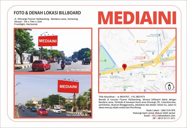 Sewa Billboard Jl. Siliwangi Flyover Kalibanteng-Bandara Lama Semarang 2 Sisi