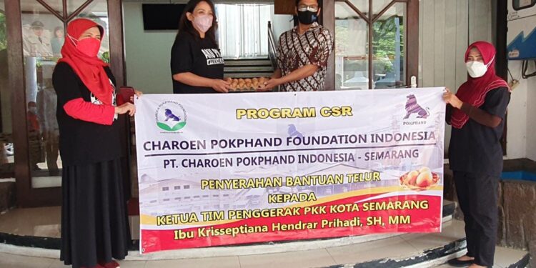 Charoen Pokphand Foundation Indonesia Salurkan Bantuan Makanan Siap Saji dan Telur 1 Ton di Semarang
