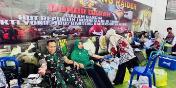 Setetes Darah untuk Kehidupan, Banteng Raiders Bersama Persit dan Masyarakat Donorkan Darah Sambut HUT ke-81 RI