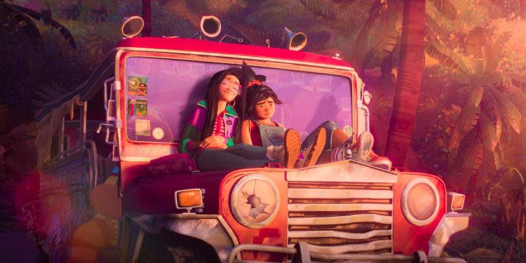 Terinspirasi dari Budaya dan Mitologi Filipina, Forgotten Island Ajak Penonton Menjelajahi Pulau Nakali dan Merayakan Arti Persahabatan 1 (from left) Raissa (Liza Soberano) and Jo (H.E.R.) in DreamWorks Animation’s Forgotten Island, directed by Joel Crawford and Januel Mercado.